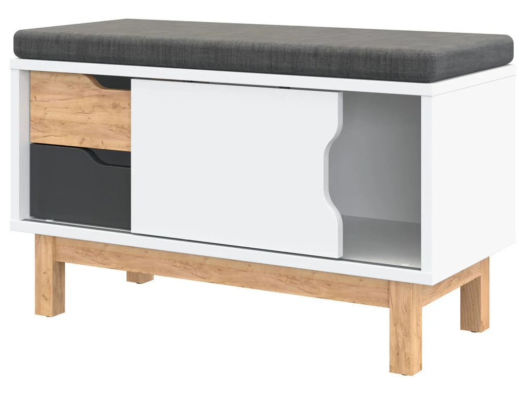 LIVARNO home Banc Copenhague avec rangement, 80 x 50 x 35 cm