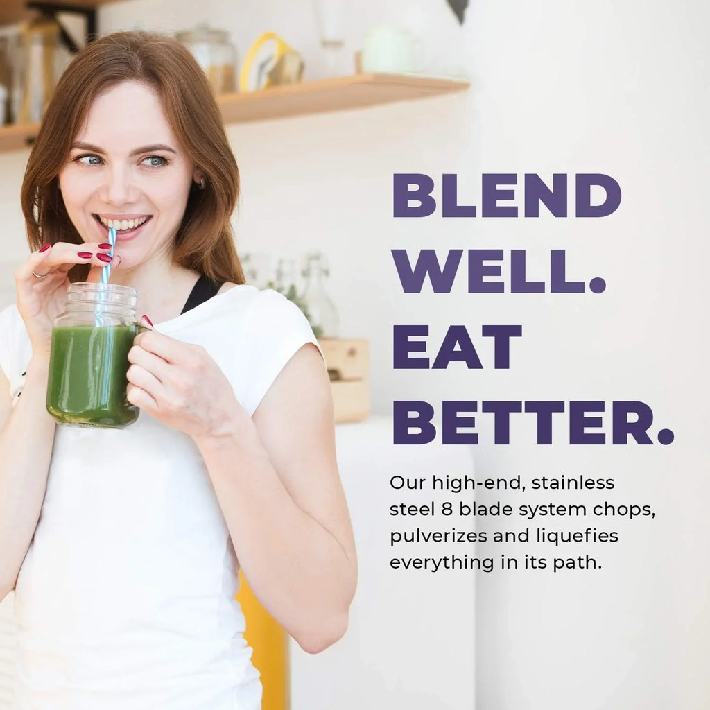 Cleanblend Commercial Blender with 5-Year Full Warranty - 1800W, 3HP, 64oz High-Performance Professional Countertop Blender with Stainless Steel Blades