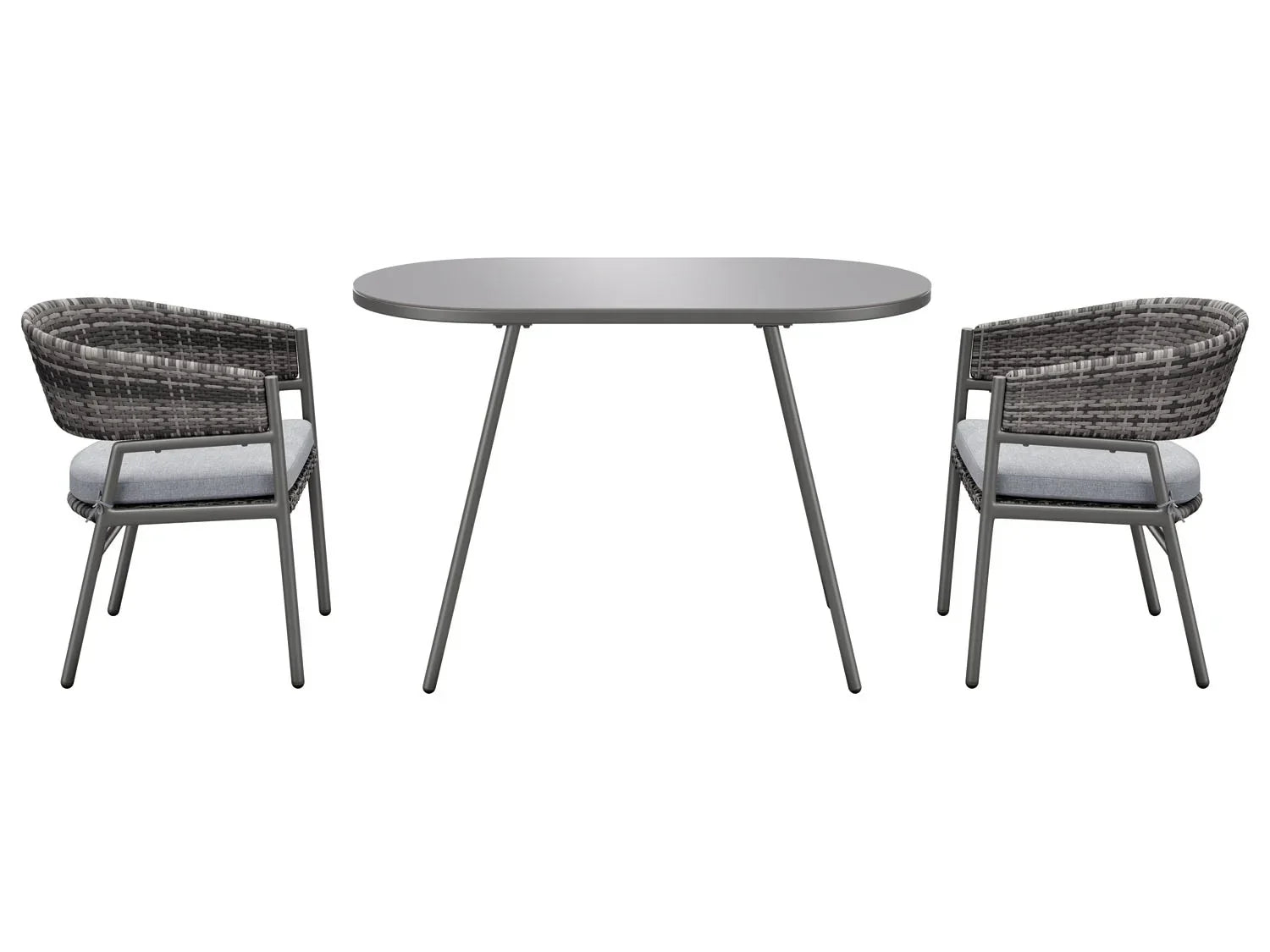 LIVARNO home Salon de balcon en acier, 3 pices