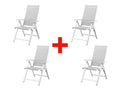 LIVARNO home Lot de 4 fauteuils HOUSTON
