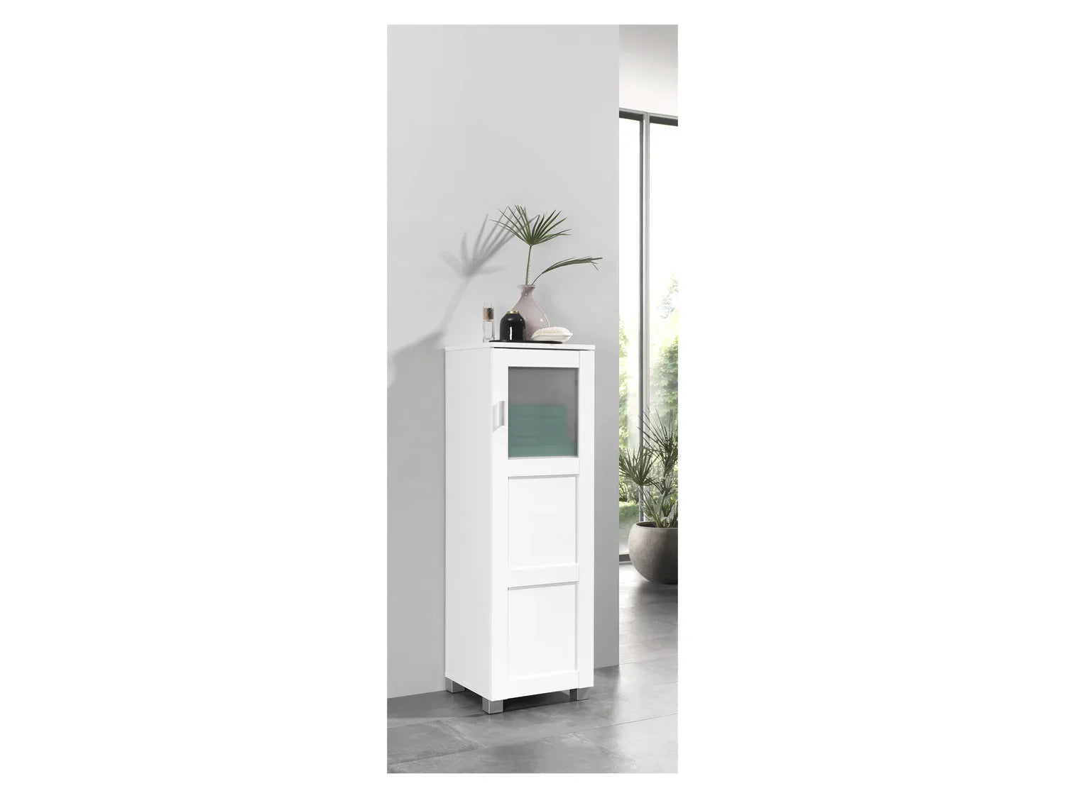 LIVARNO home Colonne de salle de bains Basel, 37 x 115,1 x 34,8 cm, blanche