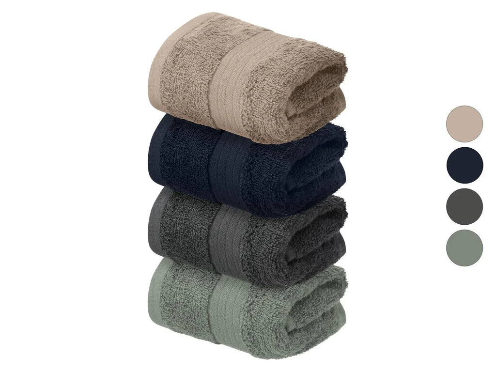 LIVARNO Lot de 2 serviettes invit en ponge, 30 x 50 cm