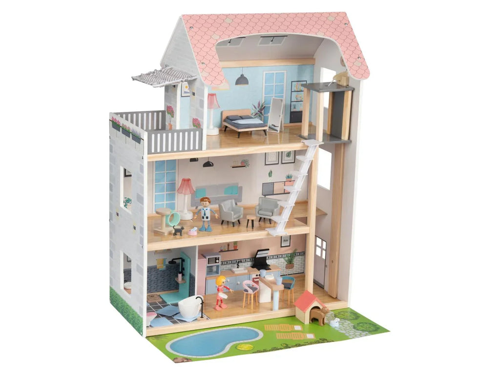Playtive Maison de poupes XXL, 54 pices