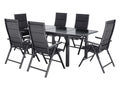 LIVARNO home Table de jardin Houston + Lot de 6 fauteuils Toronto