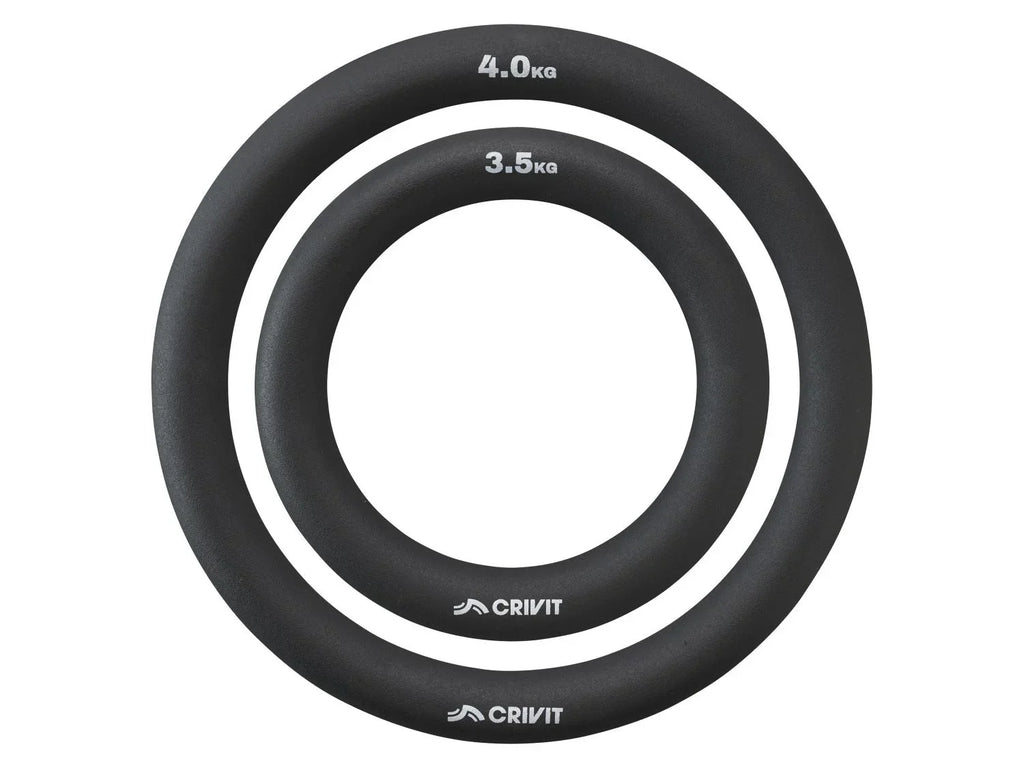 CRIVIT Lot de 2 anneaux de musculation, 3,5 kg et 4 kg