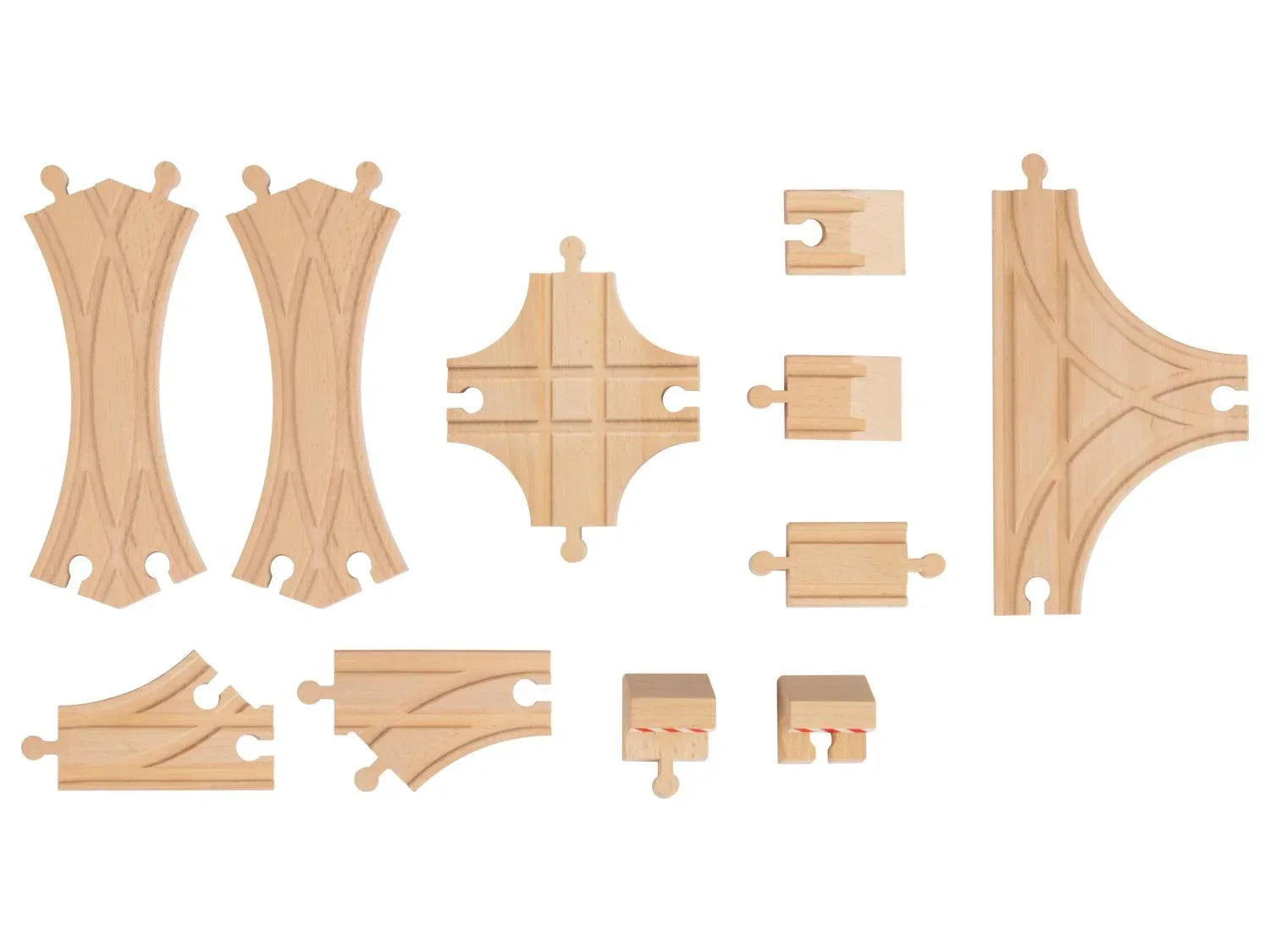 Playtive Set de rails ou d'aiguillages en bois
