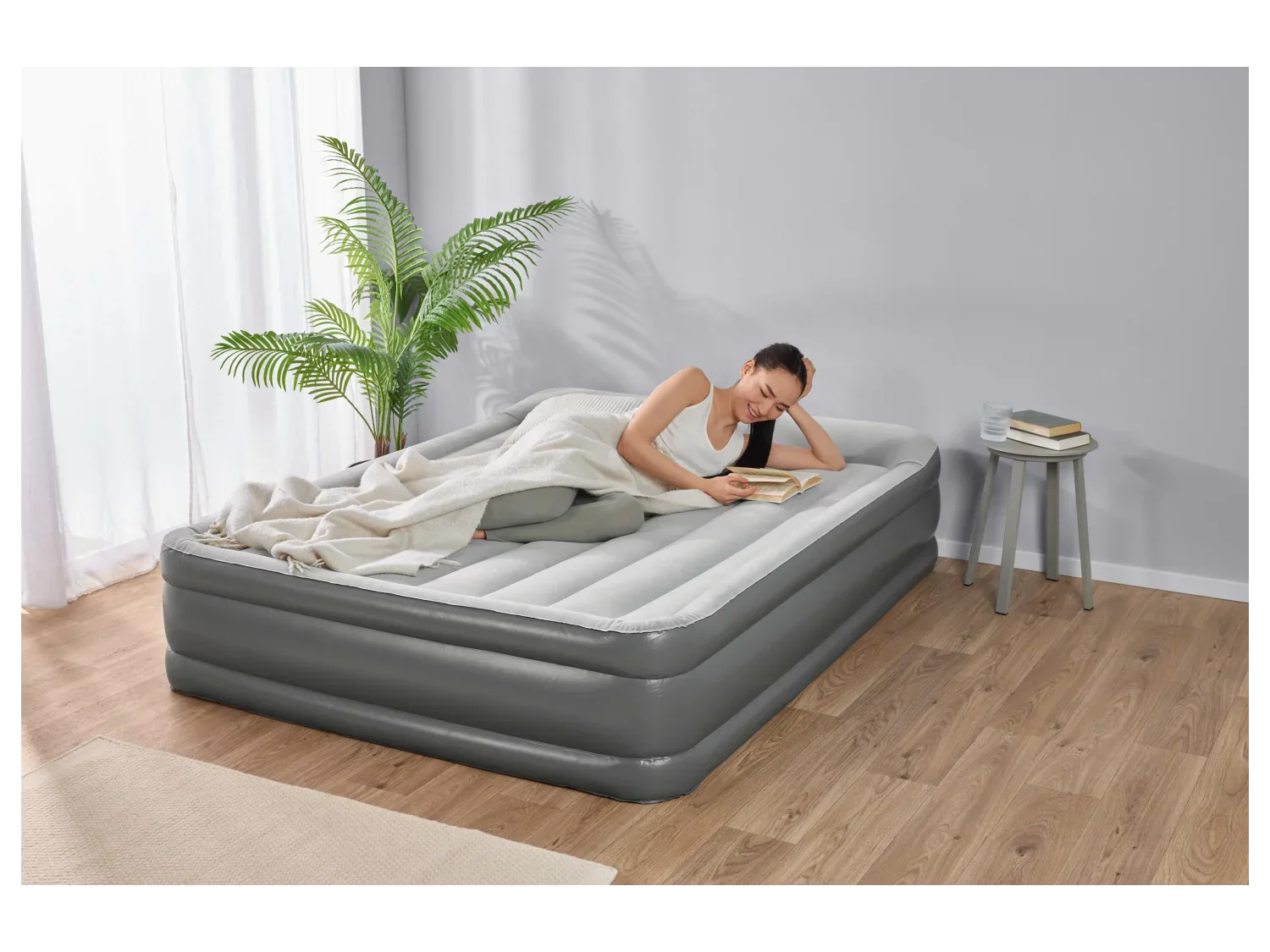 LIVARNO home Matelas gonflable, 203 x 152 x 46 cm