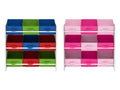 LIVARNO home Meuble de rangement pour enfants, avec 9 botes textiles