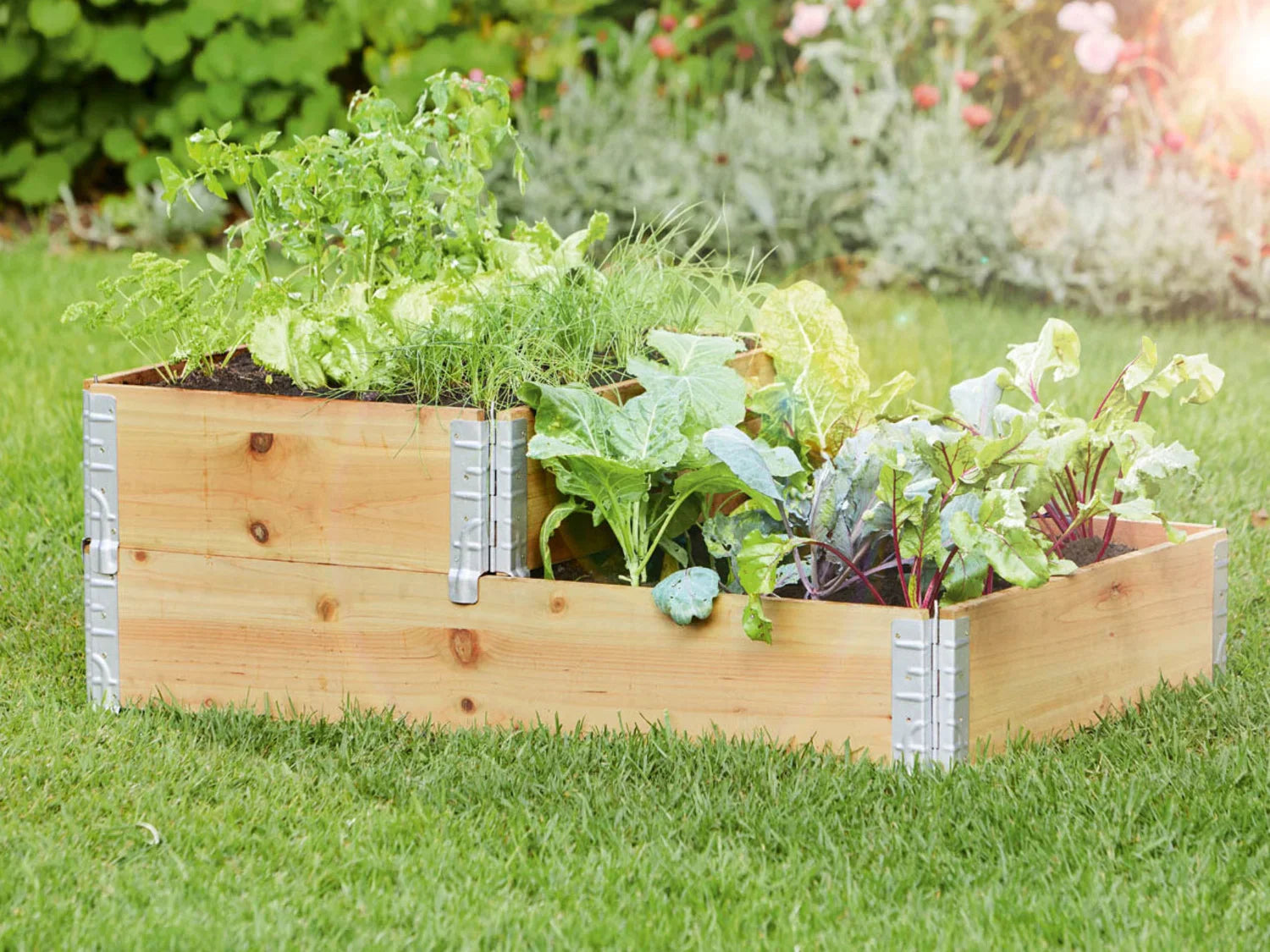 PARKSIDE Carr potager, empilable, 120 x 20 x 80 cm