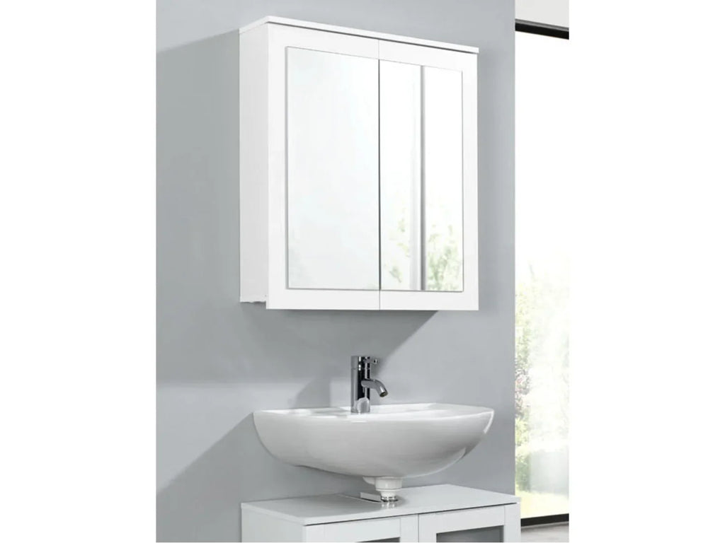 LIVARNO home Armoire de toilette miroir Basel, 68,5 x 76,1 x 17 cm, blanche