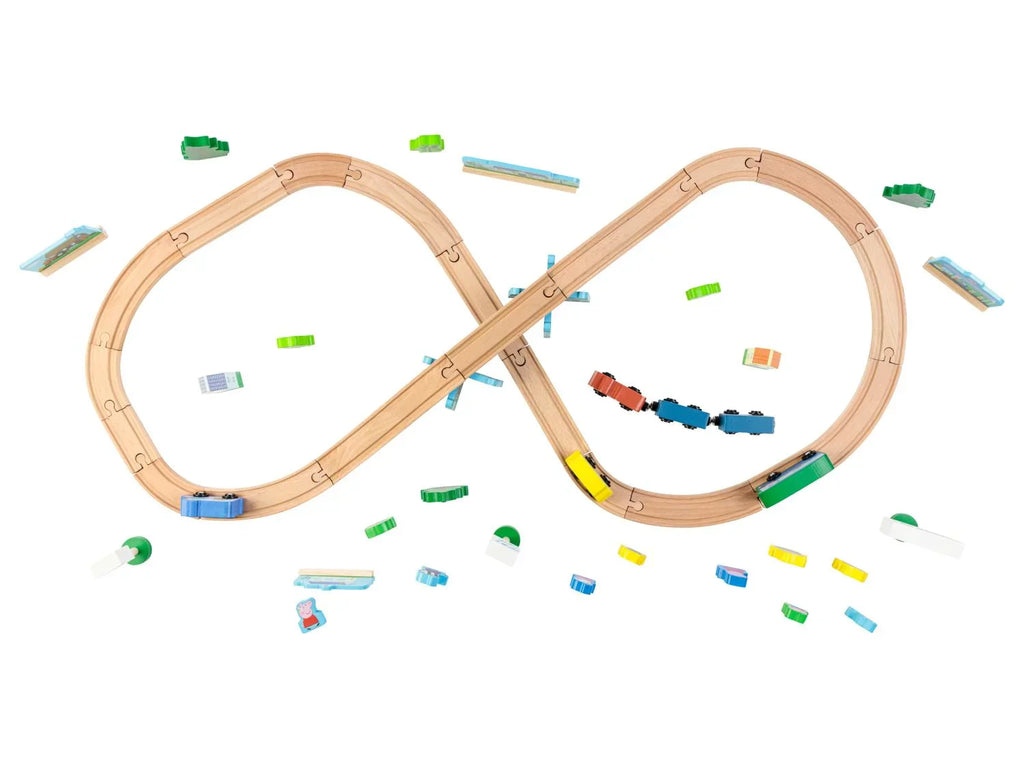 Coffret de train en bois Peppa Pig