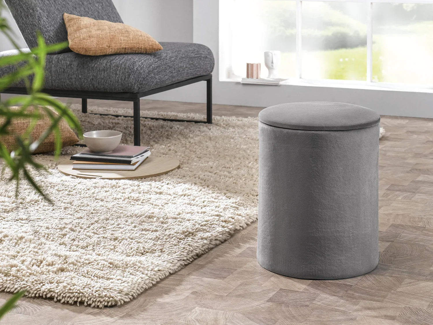 LIVARNO home Tabouret avec compartiment de rangement,  35 cm