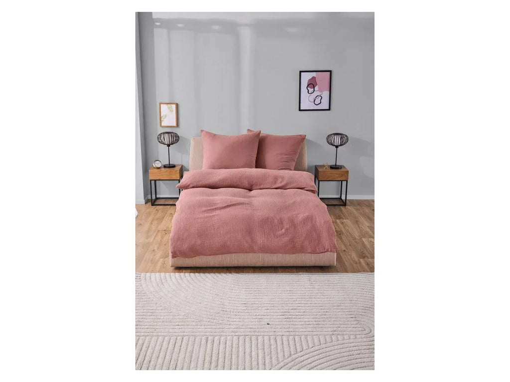 LIVARNO home Parure de lit en mousseline, 240 x 220 cm