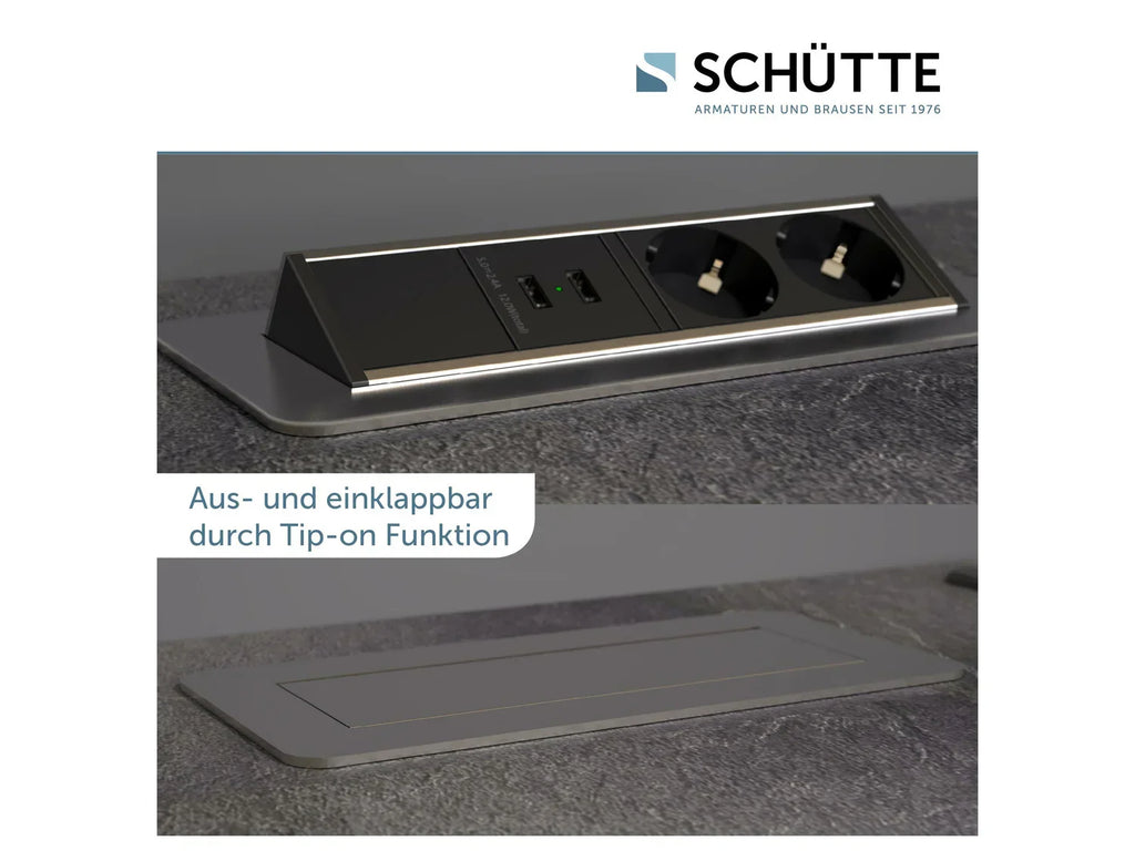 Schtte Bloc multiprises encastrable pour plan de travail