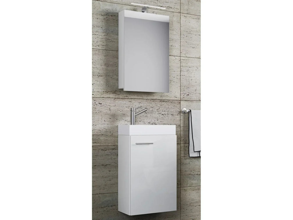 VCM Set d'armoire  glace ou miroir et meuble sous vasque avec lavabo Slito, pour salle de bain