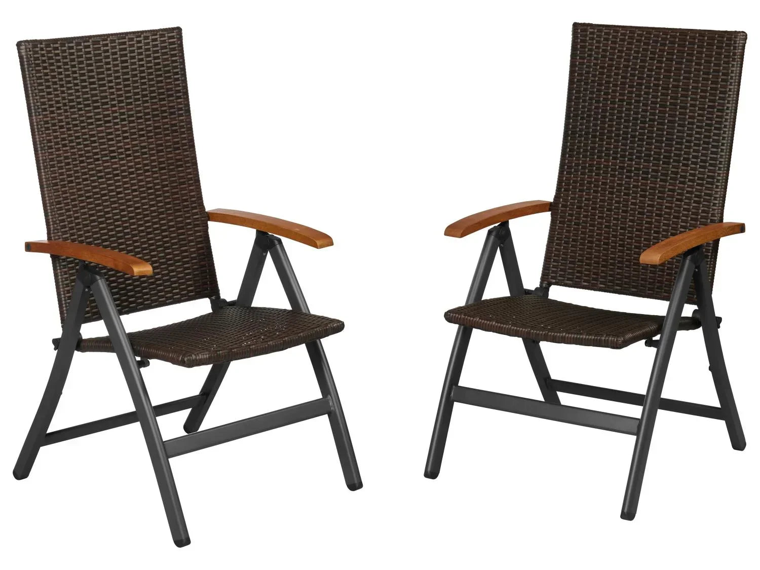 LIVARNO Lot de 2 fauteuils pliants Valencia