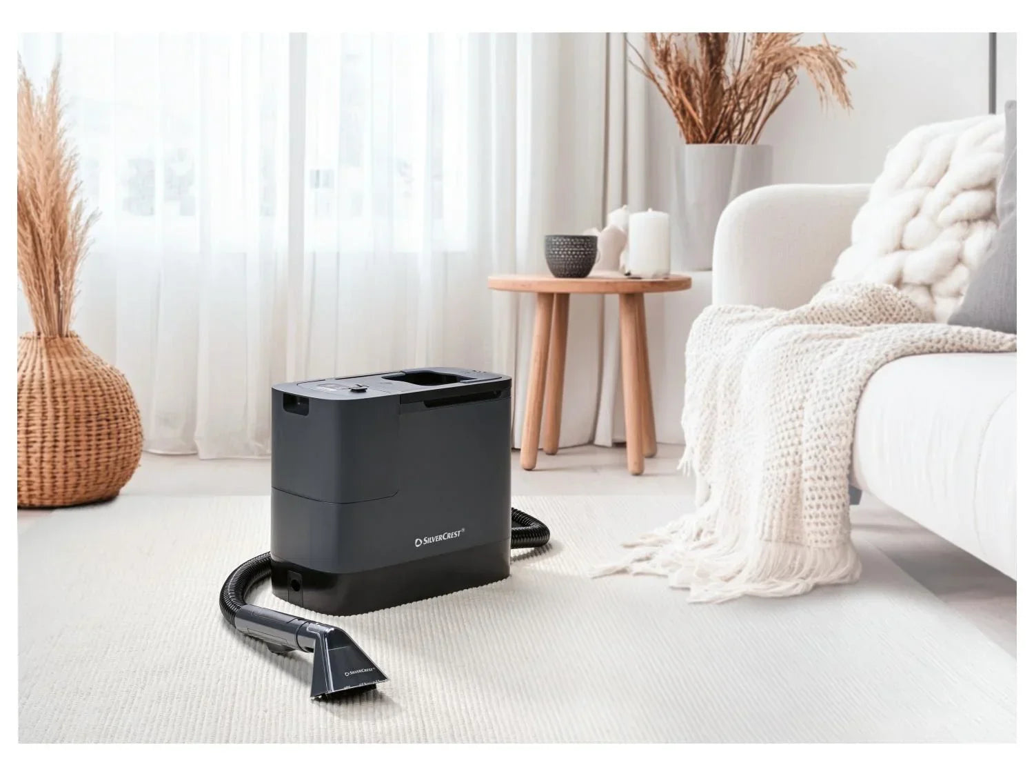 SILVERCREST Appareil de nettoyage sans fil pour tapis et tissus dameublement