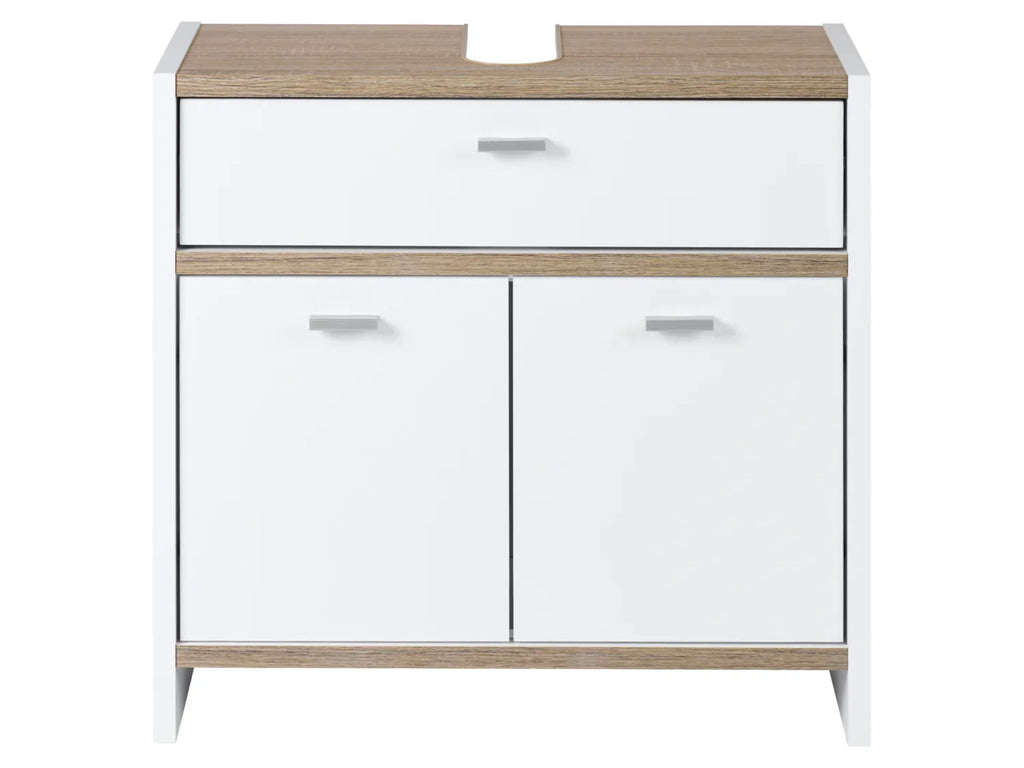 LIVARNO home Meuble sous-vasque, 58,1 x 54,5 x 28 cm, blanc/imitation chne