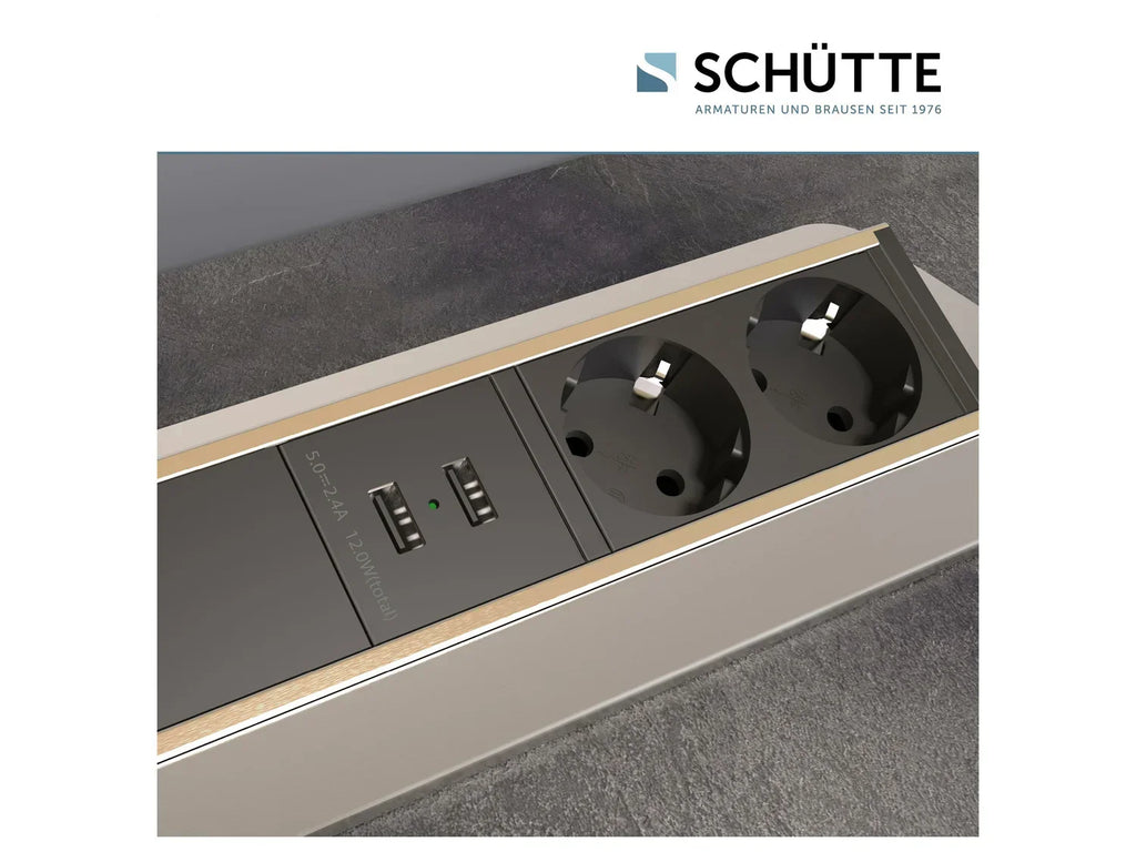 Schtte Bloc multiprises encastrable pour plan de travail