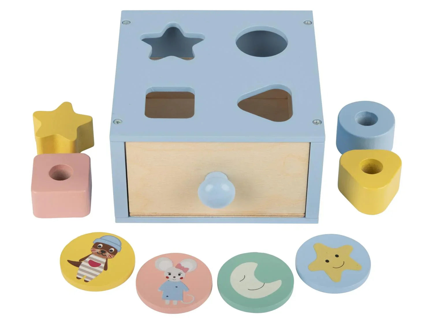lupilu Bote de jeu et dapprentissage en bois
