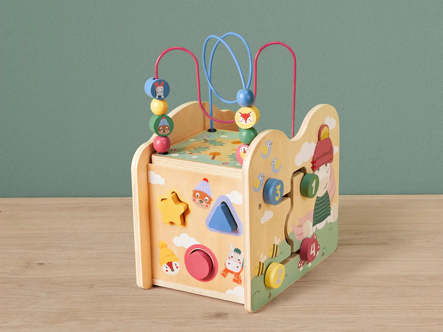 lupilu Chariot  pousser ou cube de motricit en bois