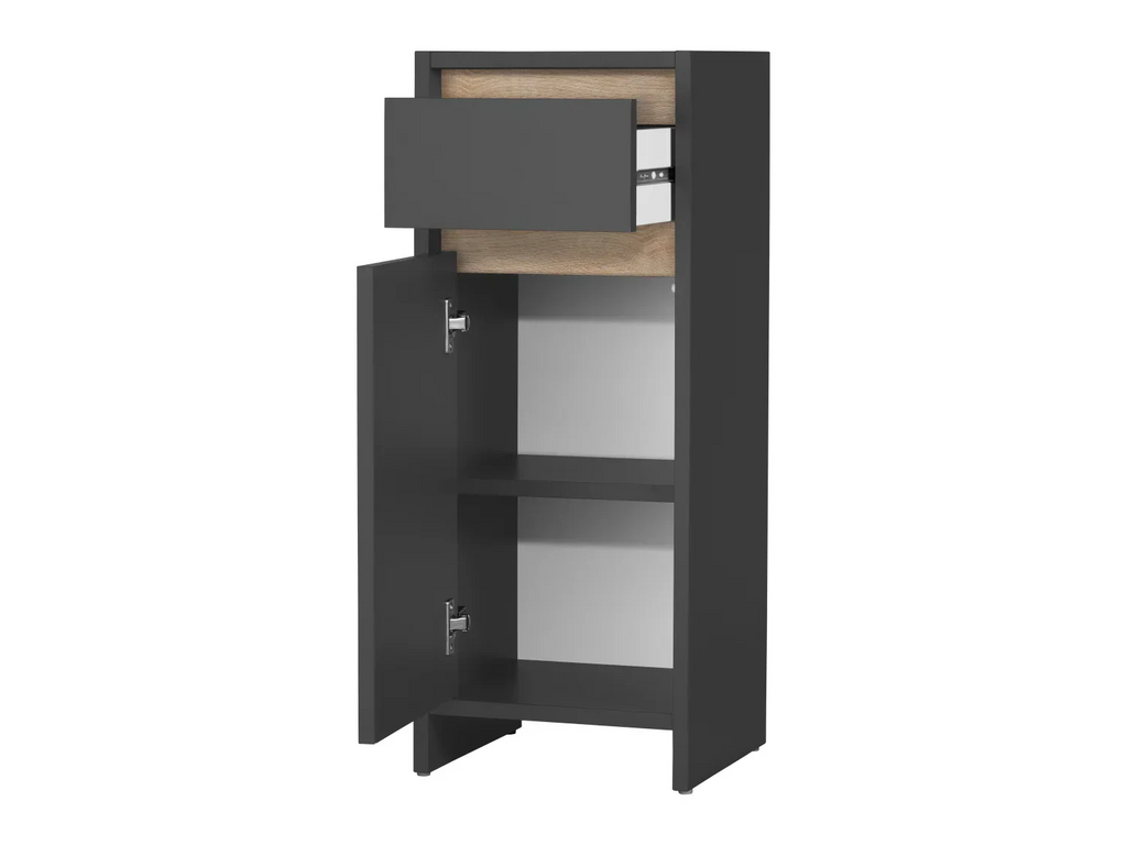LIVARNO home Armoire latrale de salle de bains Oslo, 32 x 80 x 28 cm, noire
