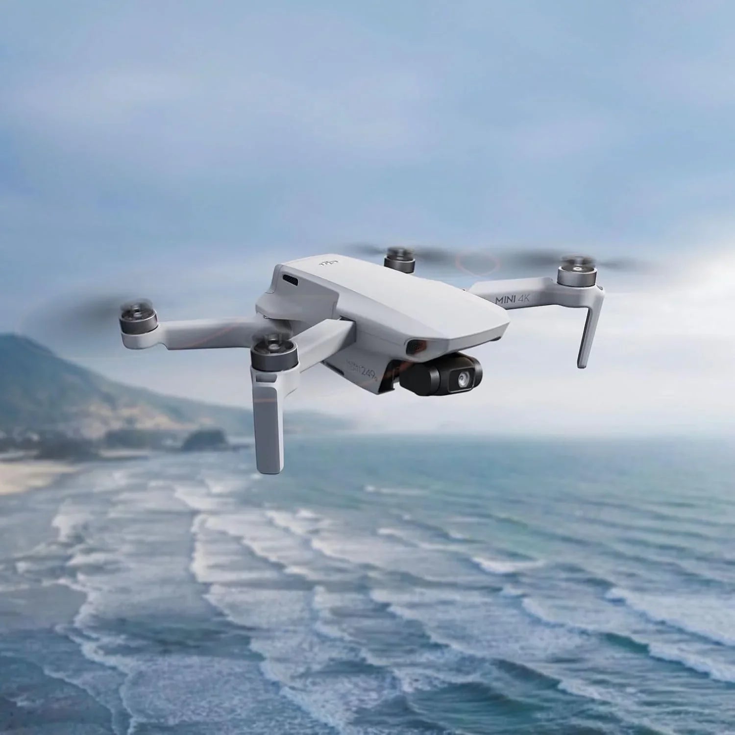 DJI Mini 4K, Drone with 4K UHD Camera for Adults, Under 249 g, 3-Axis Gimbal Stabilization, 10km Video Transmission, Auto Return, Wind Resistance, 1 Battery for 31-Min Max Flight Time, Intelligent Flight