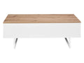 LIVARNO home Table basse Madrid, 110 x 37,5 x 58 cm, imitation chne/blanc