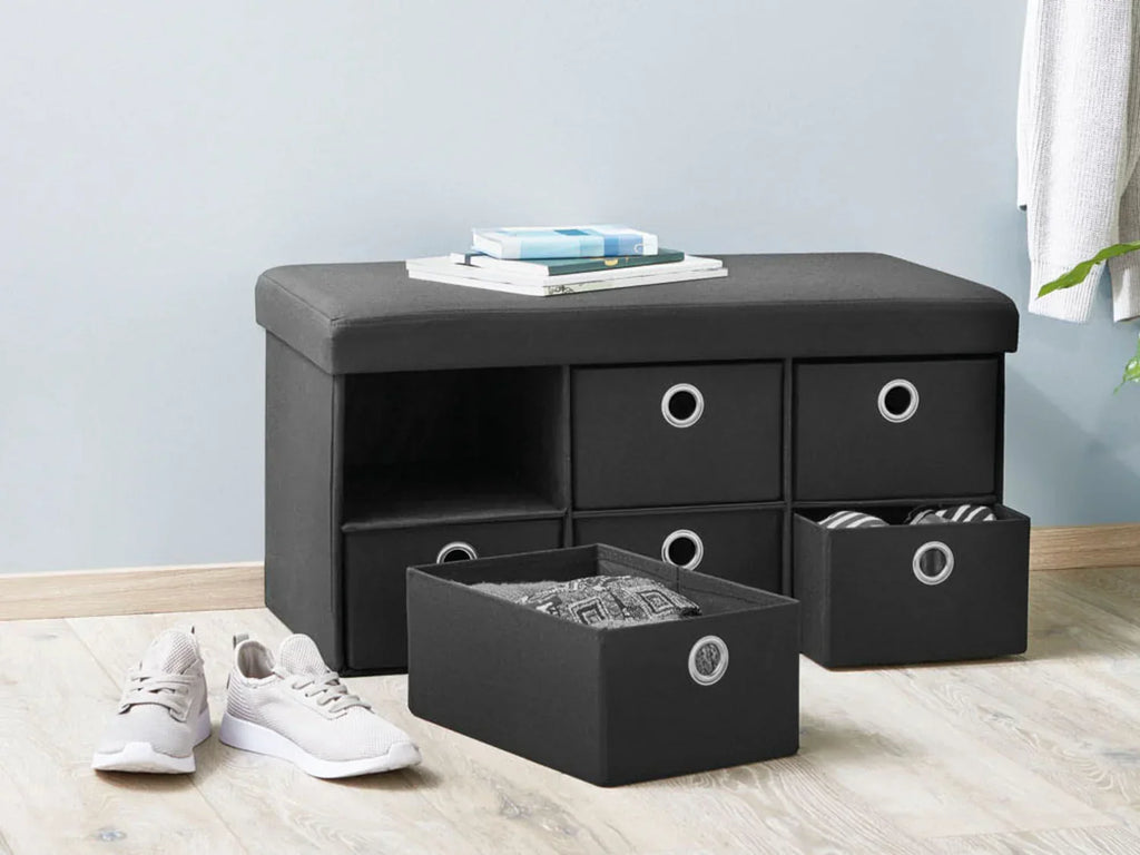 LIVARNO home Banc-coffre de rangement, avec 6 tiroirs