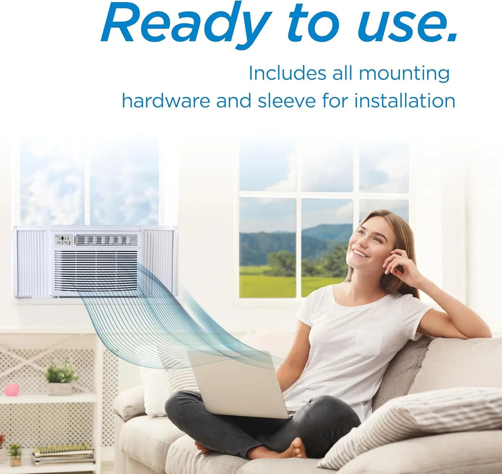 BLACK+DECKER Window Air Conditioner 5000 BTU, Cools Up to 150 Square Feet, AC Unit with Mechanical Controls, Manual Fan Only and Cool Settings, BD05MWT6, White