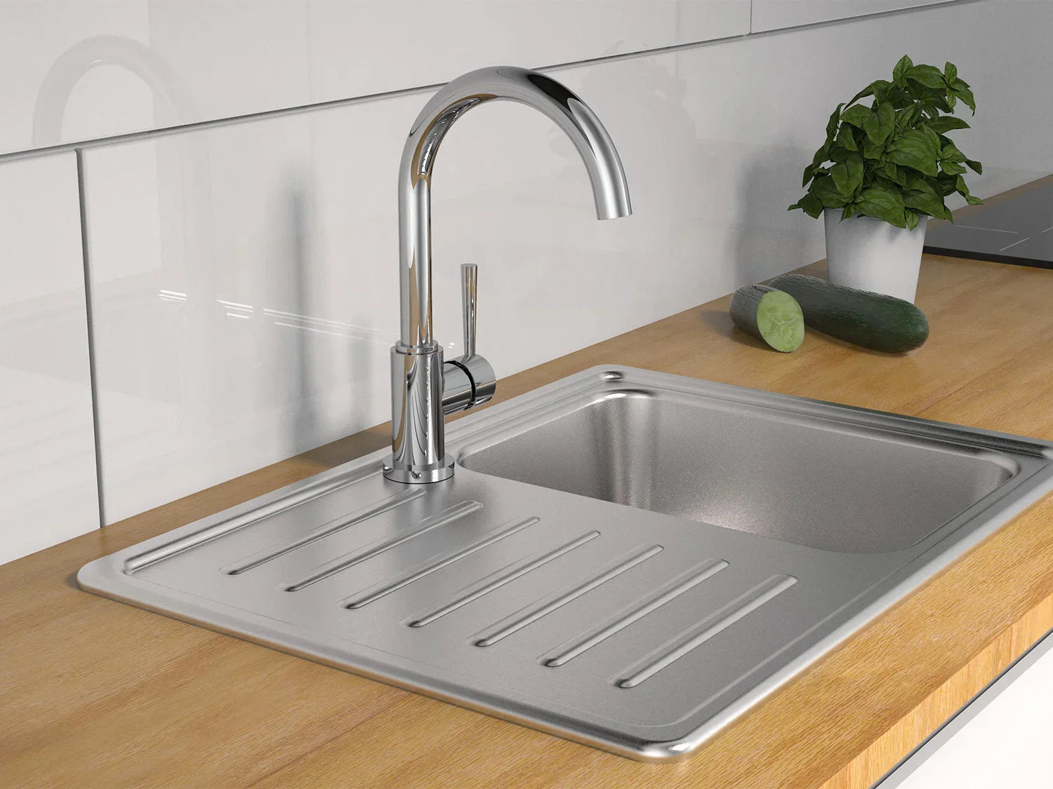 Schtte Mitigeur robinet de cuisine CORNWALL, avec bec courb