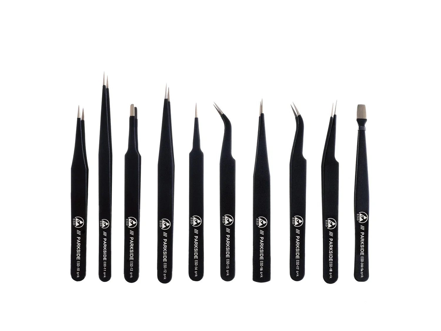 PARKSIDE Set de 10 pincettes antistatiques