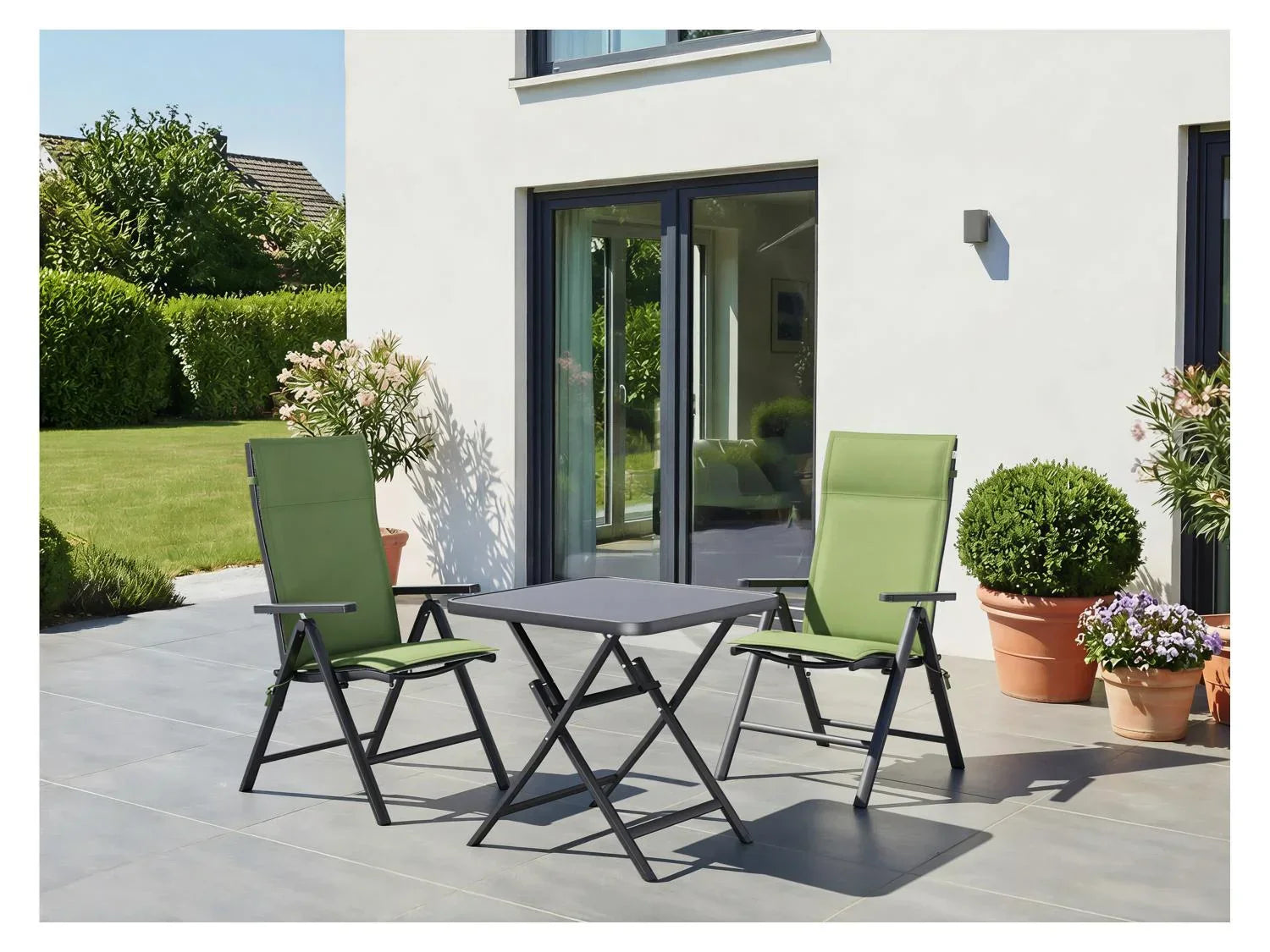 LIVARNO Lot de 2 fauteuils pliants en aluminium Houston