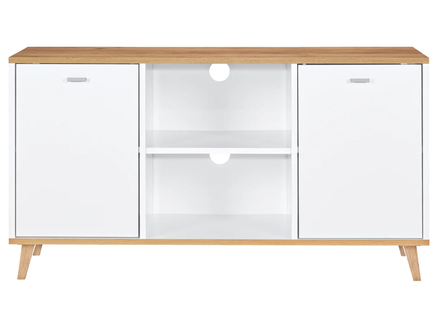 LIVARNO Meuble bas Corfu, 113 x 60,5 x 33 cm, blanc/imitation chne