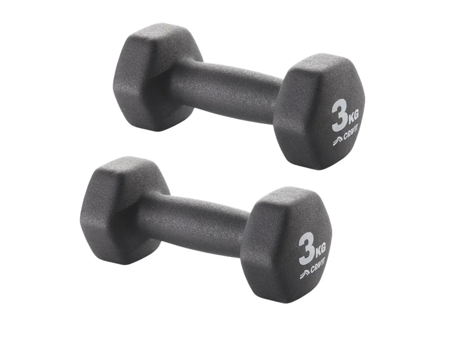 CRIVIT Lot d'haltres, 2x 3 kg ou 2x 4 kg