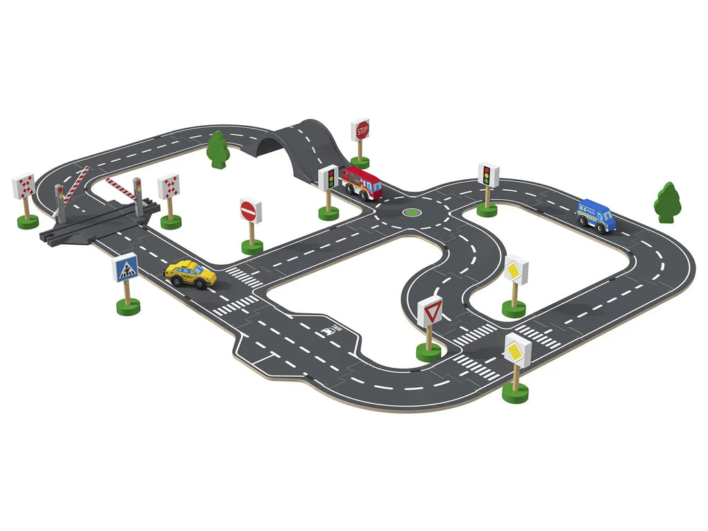 Playtive Set de circuit en bois