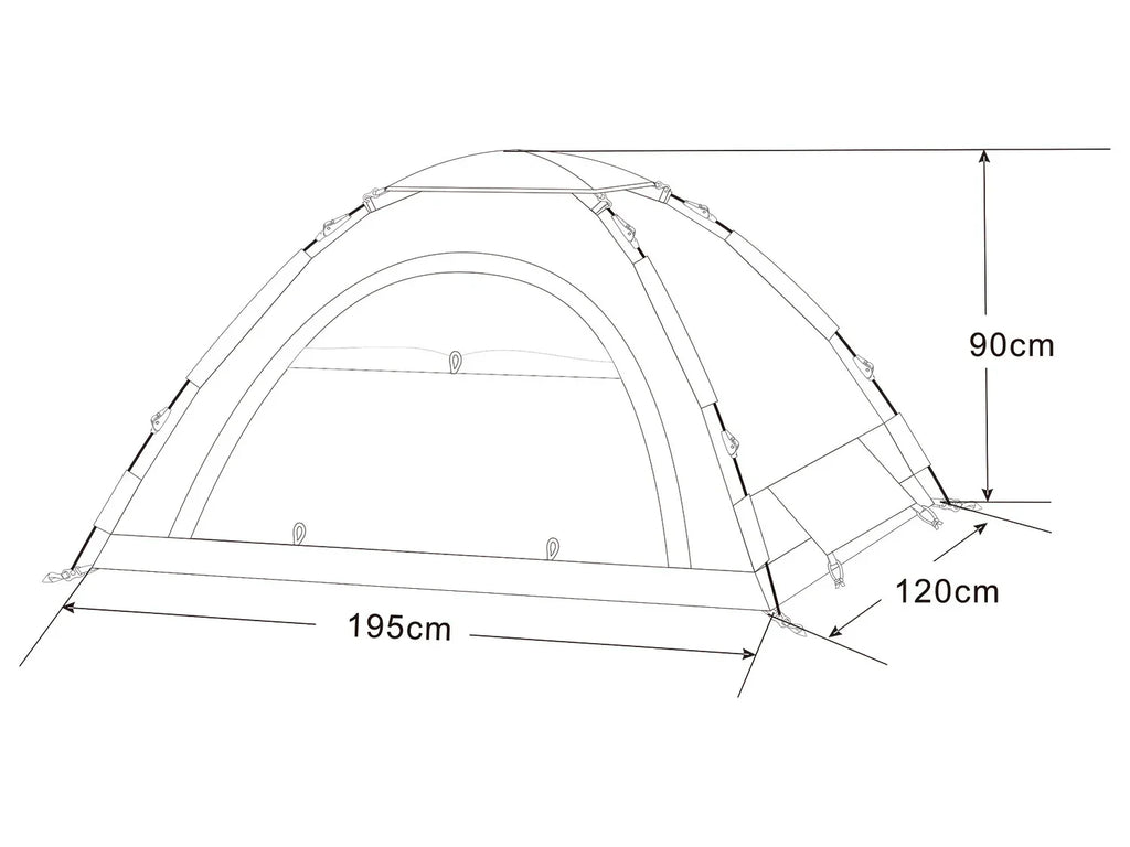 Rocktrail Tente de camping Easy Set-Up, 2 personnes