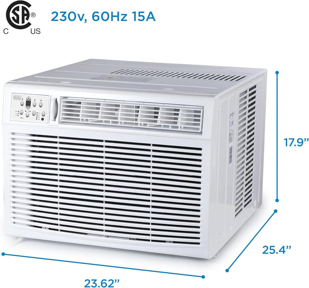 BLACK+DECKER Window Air Conditioner 5000 BTU, Cools Up to 150 Square Feet, AC Unit with Mechanical Controls, Manual Fan Only and Cool Settings, BD05MWT6, White