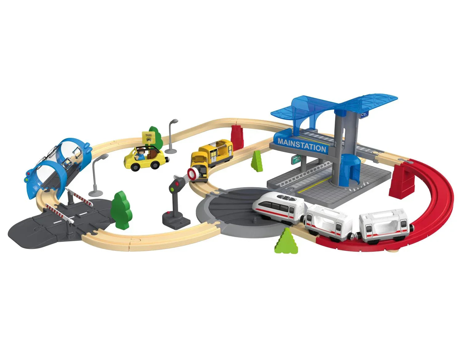 Playtive Set de circuit en bois