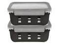 LIVARNO home Lot de 2 botes de conservation en verre