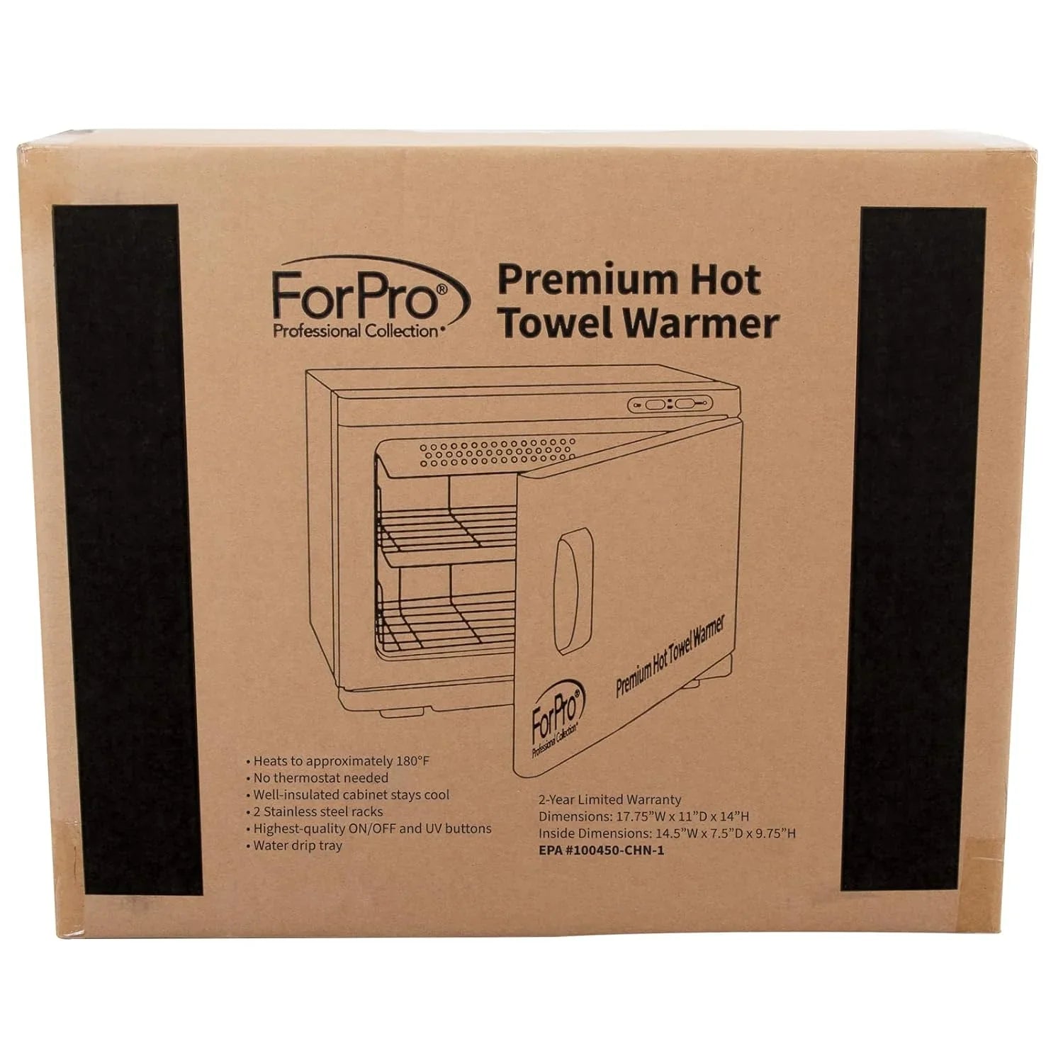 ForPro Professional Collection Premium Hot Towel Warmer, 23L Extra Large Capacity, Two Stainless Steel Racks, White