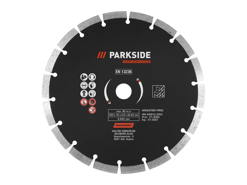 PARKSIDE PERFORMANCE Disques  trononner ou disques  barber,  230 mm