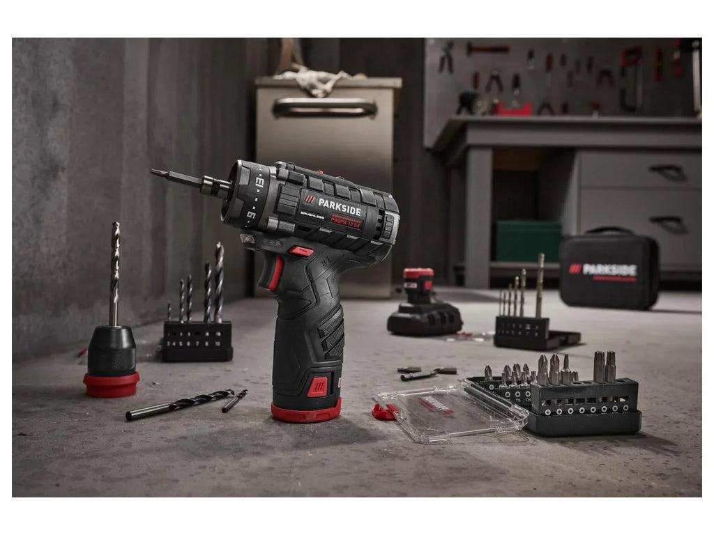 PARKSIDE PERFORMANCE Set perceuse-visseuse sans fil PBSPA 12 D4 + chargeur + batterie, 12 V
