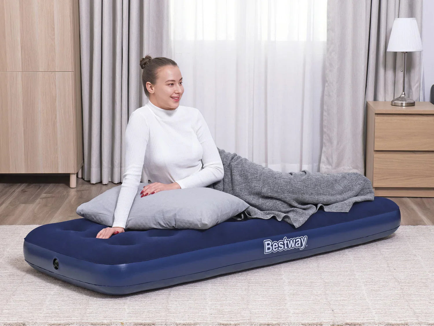 Bestway Matelas gonflable Blue Horizon Single, 185 x 76 cm