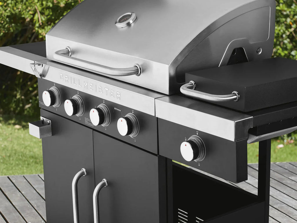 GRILLMEISTER Barbecue  gaz, avec 4 zones de cuisson