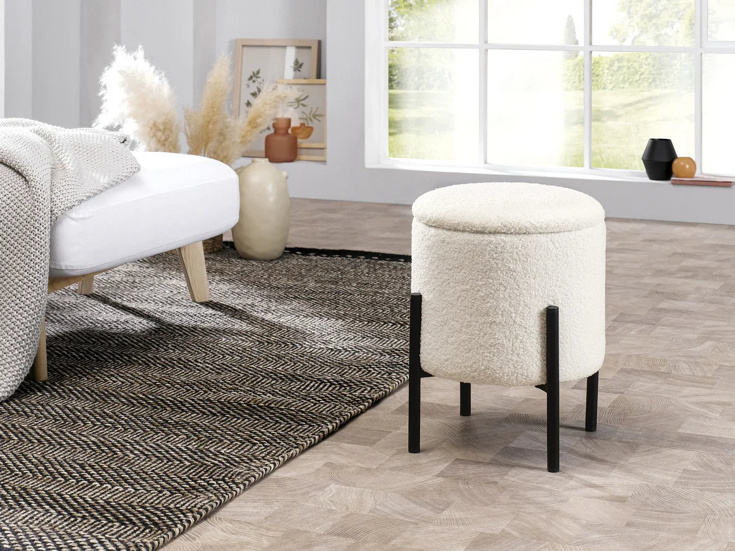 LIVARNO home Tabouret avec compartiment de rangement,  35 cm