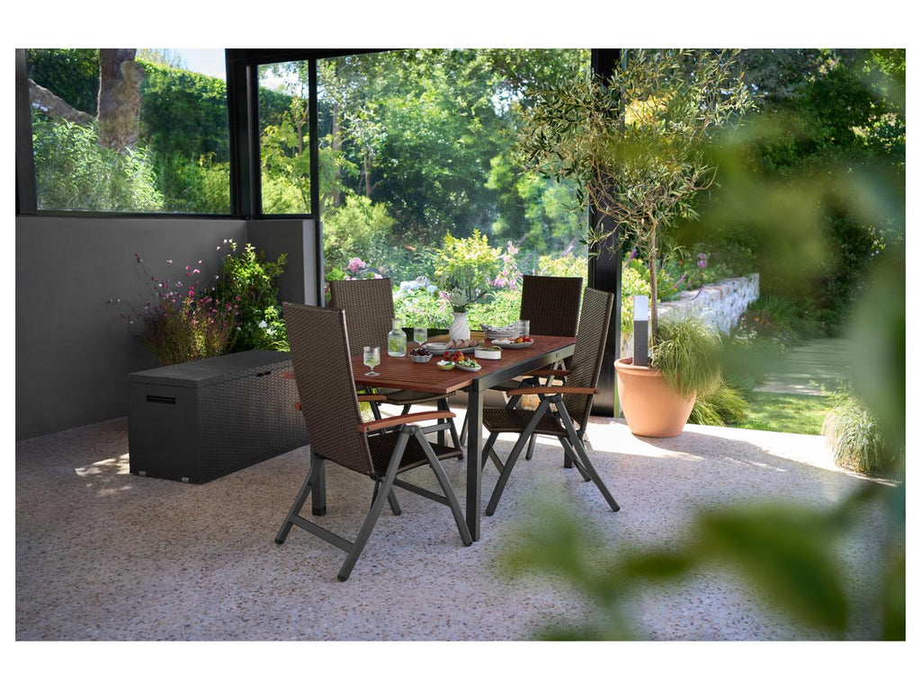 LIVARNO home Table de jardin + Lot de 8 fauteuils en rsine tresse Valencia