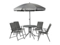 LIVARNO home Ensemble chaises et table de jardin avec parasol, 6 pices