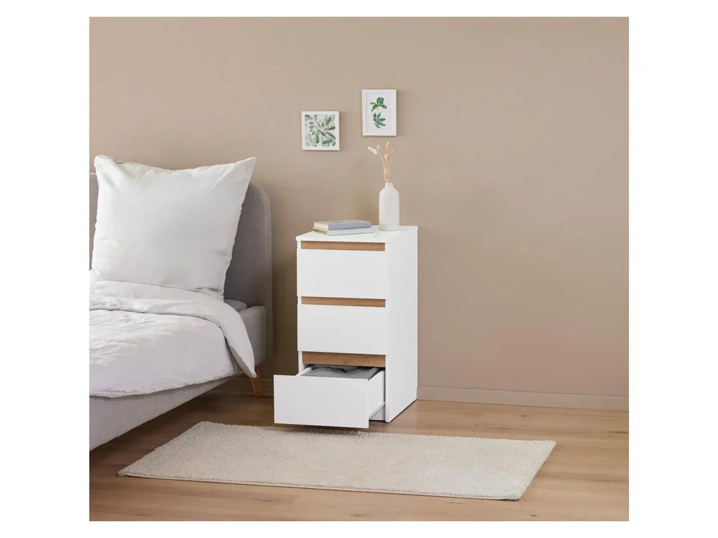 LIVARNO home Commode Genve, 40 x 78 x 48 cm, blanc/imitation chne