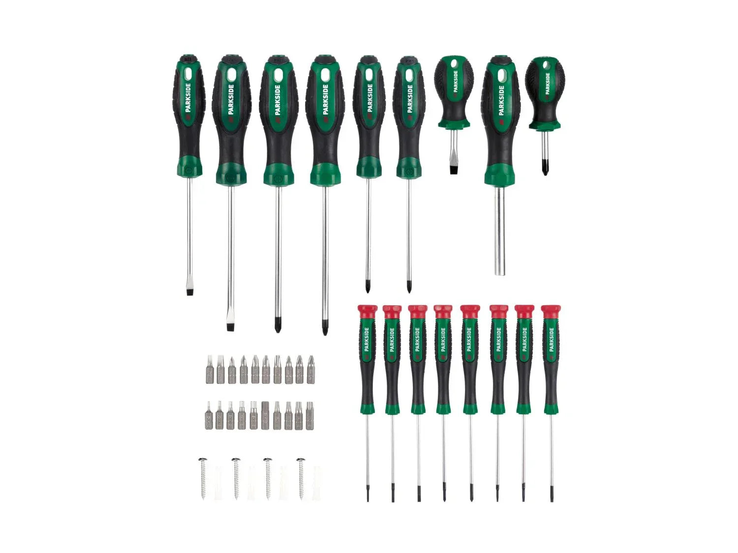 PARKSIDE Set de tournevis et embouts, 37 pices
